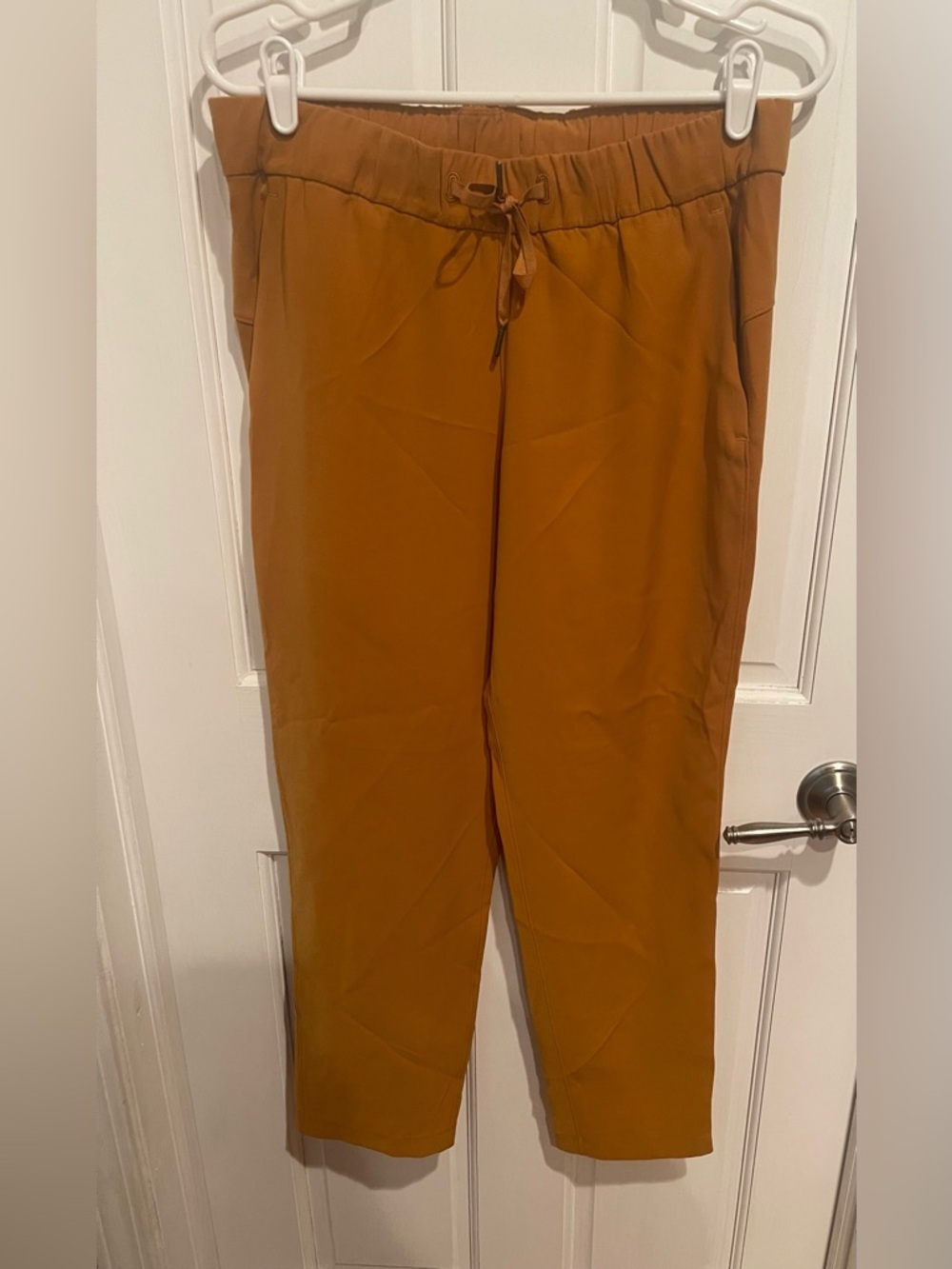 LuluLemon On The Fly athletica Drawstring Waist Pants - Burnt Orange (Gold) 8